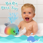 Light Up Baby Bath Toys - Spraying Whale Toy Sprinkler Fountain    
