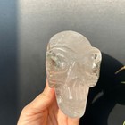 1 69lb Top Natural Ghost Quartz Carved Skull  Realistic  Crystal Healing Skull