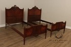 1930 s Tobey Furniture Company French Style Pair Of Walnut Twin Beds