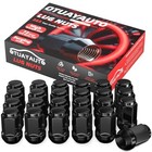 M12x1 5 Lug Nuts - 24pcs 12mmx1 5 Closed End 1 38  Long 0 75 hex Black 24 Pcs