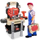 Toddler Tool Bench Set  78pcs Kids Tool Set With Realistic Tools Kit   Kids Red