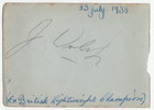 Jimmy Walsh   Lionel Gibbs 1906-1947 Signed Album Page 1938   Autographed Boxers