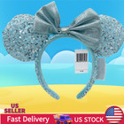 Disney  Parks Minnie Mouse  Frozen Arendelle Aqua Sequin Ears Headband Us Lovely