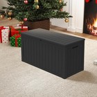 100 Gallon Outdoor Storage Box Waterproof resin Deck Box Storage 100 Gal Black