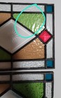 Pair Of Vintage Rectangle Stained Glass Panels