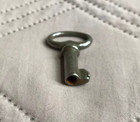 Vintage Antique Open Barrel Skeleton Key Desk Lock Padlock