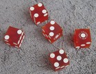 Box Of 5 Vintage Casino Dice - New Frontier Hotel Las Vegas Nv B  C  Wills 1950s