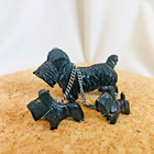 1940s 50s Sealyham Terrier Dog   Family Figurines   Black