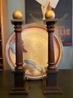 Antique Pair Masonic Decorative Wood Pillars Columns Freemason Decor Lockbourne