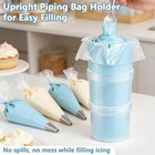 Pastry Piping Bag Holder Stand Set For Filling     Plastic Bakery Piping Stand