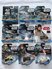 Star Wars Hot Wheels Set Of 9 Diecast  5 Carships   4 Character Cars New