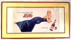      Vintage 1940 s Pepsi Cola Pinup Girl Sign Lucille Ball Photo George Petty Art