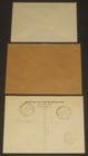 Israel 1-3  On 3 1948 Fdc  1 W  Perf Varieties  1 Gedera  1 Davar Corner Card