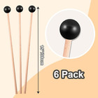 Luomorgo 6 Pcs Glockenspiel Mallets  Xylophone Mallets Rubber Bell Mallets 