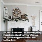 Kurt Adler Silver And Gold Champagne Rattan Christmas Wreath  24 