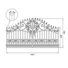 14x8 Ft Heavy Duty Steel Dual Swing Driveway Gate  Weatherproof  eu Style