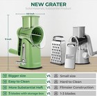 Susteas Rotary Cheese Grater W handle  5 Blades  Round Slicer   Vegetable Grater