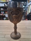 Loki Steampunk Goblet With Norse Motif And Metal Lined Cup