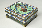 Japanese Meiji Period Antique Wired Cloisonn   Phoenix Box  Meiji Period Rare