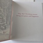 Vintage Christmas Card Snowy Tree With Birds Nighttime Scene