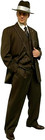 Black Men s Zoot Suit Pinstriped Wedding Tuxedo Evening Party Prom Long Coat 3pc