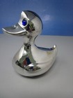 Regal Silver Plated Duck Coin Bank With 2 Hats   Scarves Key And Original Box