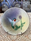 Enamel On Copper Plates-rare Norman Brumm Hummingbird W clover   Bovano Robin