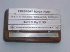 Vintage Freeport Illinois 1964 Buick Pontaic Picnic Table Promo By Buick Motor