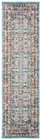 Monaco Collection Runner Rug - 2 2  X 12   Blue   Light Grey  Boho Chic Orien   