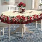 Christmas Tablecloth Waterproof Christmas Tree holly Table Cloths For New Yea   