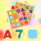 Wooden Alphabet   Numbers Shapes Puzzle Set Educational Board For Toddlers Kids