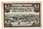 1921 Germany St  Andreasberg Notgeld 3 Mark Note  ng157 
