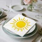 Boho Sun Napkins  100pcs Here Comes The Son Baby Shower Napkins  Disposable Sun