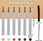 H e 6 Pack Dual Tip Leather Dye Marker Pens Touch Up Pen Shoe Marker Leather