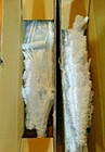 National Tree Co 4  White Iridescent Tinsel Pre Littree Plastic Stand New In Box