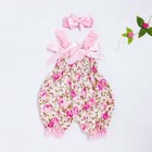 Newborn Infant Baby Girl Floral Romper Bodysuit Jumpsuit Headband Outfit Clothes