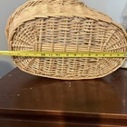 Baby Doll Wicker Hooded Basket With Handles Natural 16x9x12 Inches Small