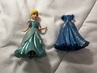 Disney Cinderella Figurine With Interchangeable Dress   Blue Plastic Outfit