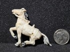 Vintage Plastic Horse Toy Figure - White Standing Bucking Farm   Barn Animal 