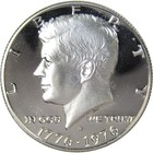 1976 S Kennedy Bicentennial Silver Half Dollar Proof 50c Coin