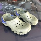 Crocs Offroad Adult Sport Clogs Unisex Size M9 W11 Army Green Blue Strap Sandals