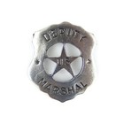 Us Deputy Marshal Star Badge Old West Replica Antique Silver Finish Made In Usa