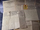 Lot Of 4 Vintage 1930 40s Western Union Telegraph Telegram Messages No Envelopes