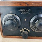 Vintage Crosley Model Xj Battery Operated Radio Complete With Tubes Looks Great 