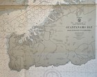 Original 1950s Nautical Chart Map guantanamo Bay S  Cuba west Indies Caimanera