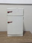 Wolverine Vintage Toy Metal Refrigerator Kitchen Set Blue White Red Illustrated