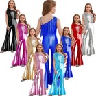 Us Girls Metallic 70s Disco Jumpsuit Retro Tassels Fringed Funky Dance Bodysuit