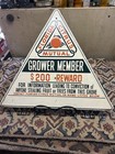 Vintage Original Florida Citrus Mutual    grower Member    Embossed Sign 22 X 26