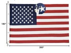 New American Flag 15x25 Ft Heavy Duty Nylon Embroidered Stars  tear On Corner 
