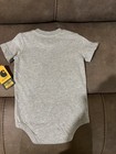 New Carhartt 12 Mths Short Sleeve Toolbelt Bodysuit Grey Heather